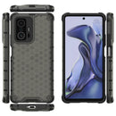 For Xiaomi Mi 11T / 11T Pro Shockproof Honeycomb PC + TPU Case with Neck Lanyard(Black)