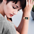 For Fitbit Charge 5 Diamond Stainless Steel Watch Band(Black)