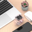 Glacier Transparent TPU Integrated Watch Band Watch Band For Apple Watch Series 7 41mm(Transparent Pink)