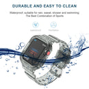 Glacier Transparent TPU Integrated Watch Band Watch Band For Apple Watch Series 7 41mm(Transparent Grey)