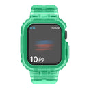 Glacier Transparent TPU Integrated Watch Band Watch Band For Apple Watch Series 7 41mm(Transparent Green)