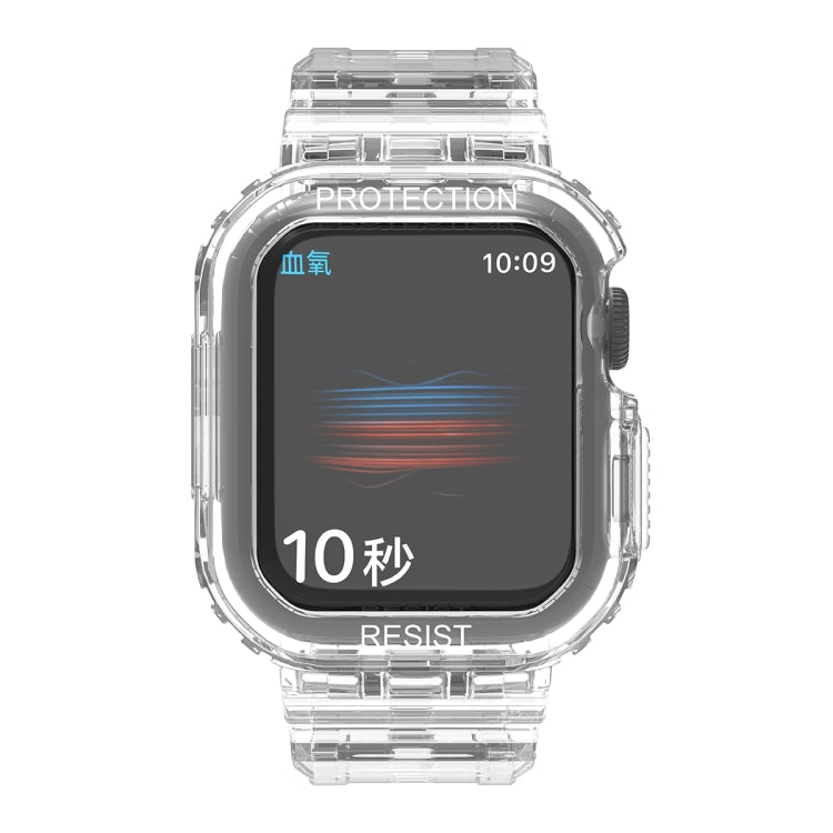 Glacier Transparent TPU Integrated Watch Band Watch Band For Apple Watch Series 7 41mm(Transparent)