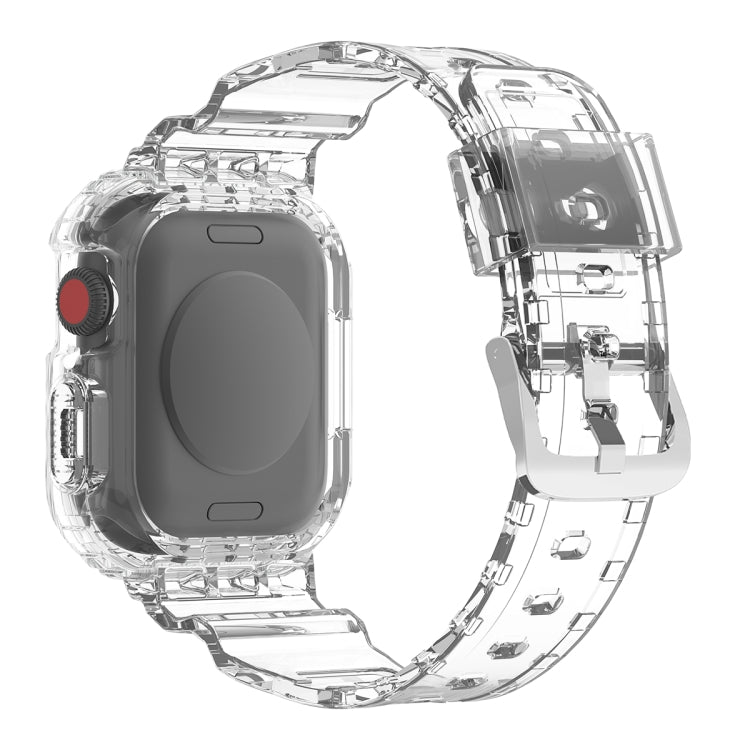 Glacier Transparent TPU Integrated Watch Band Watch Band For Apple Watch Series 7 41mm(Transparent)