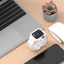 Glacier Transparent TPU Integrated Watch Band Watch Band For Apple Watch Series 7 41mm (White)