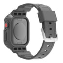 Glacier Transparent TPU Integrated Watch Band Watch Band For Apple Watch Series 7 41mm (Black)