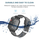 Glacier Transparent TPU Integrated Watch Band Watch Band For Apple Watch Series 7 41mm (Black)