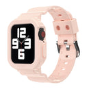 Glacier Transparent TPU Integrated Watch Band Watch Band For Apple Watch Series 7 41mm (Pink)