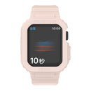 Glacier Transparent TPU Integrated Watch Band Watch Band For Apple Watch Series 7 41mm (Pink)