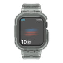 Glacier Transparent TPU Integrated Watch Band Watch Band For Apple Watch Series 7 45mm(Transparent Grey)