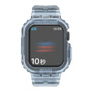 Glacier Transparent TPU Integrated Watch Band Watch Band For Apple Watch Series 7 45mm(Transparent Blue)