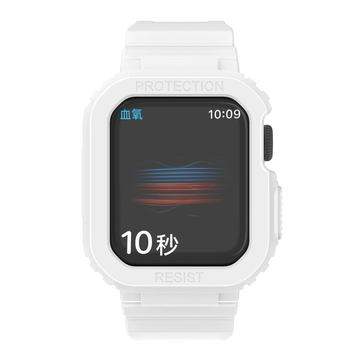 Glacier Transparent TPU Integrated Watch Band Watch Band For Apple Watch Series 7 45mm (White)