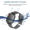 Glacier Transparent TPU Integrated Watch Band Watch Band For Apple Watch Series 7 45mm (Black)