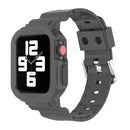 Glacier Transparent TPU Integrated Watch Band Watch Band For Apple Watch Series 7 45mm (Black)