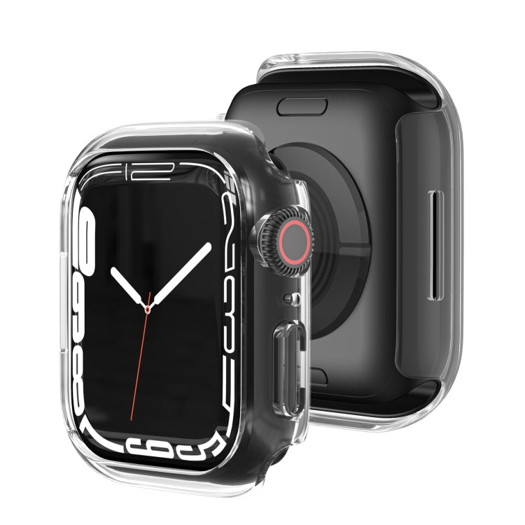 Shockproof TPU Protective Case For Apple Watch Series 7 41mm(Transparent)