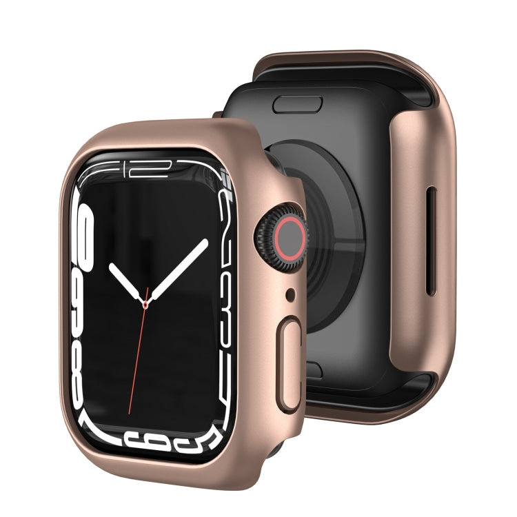 Shockproof TPU Protective Case For Apple Watch Series 7 45mm(Rose Gold)
