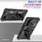 For Samsung Galaxy S22 Ultra 5G Armor Shockproof TPU + PC Magnetic Protective Phone Case with Holder(Black)