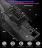 For Samsung Galaxy S22 Ultra 5G Armor Shockproof TPU + PC Magnetic Protective Phone Case with Holder(Black)