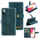 Copper Buckle Horizontal Flip Leather Phone Case with Holder & Card Slots & Wallet For iPhone X / XS(Green)
