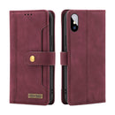 Copper Buckle Horizontal Flip Leather Phone Case with Holder & Card Slots & Wallet For iPhone X / XS(Maroon)