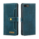 Copper Buckle Horizontal Flip Leather Phone Case with Holder & Card Slots & Wallet For iPhone SE 2022 / SE 2020 / 8 / 7(Green)