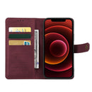 Copper Buckle Horizontal Flip Leather Phone Case with Holder & Card Slots & Wallet For iPhone SE 2022 / SE 2020 / 8 / 7(Maroon)
