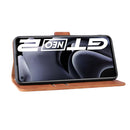 For OPPO Realme GT Neo2 Solid Color Skin Feel Magnetic Buckle Horizontal Flip Calf Texture PU Phone Case(Brown)