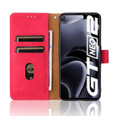 For OPPO Realme GT Neo2 Solid Color Skin Feel Magnetic Buckle Horizontal Flip Calf Texture PU Phone Case(Rose Gold)
