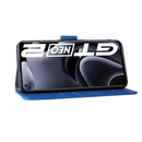 For OPPO Realme GT Neo2 Solid Color Skin Feel Magnetic Buckle Horizontal Flip Calf Texture PU Phone Case(Blue)
