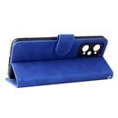 For OPPO Realme GT Neo2 Solid Color Skin Feel Magnetic Buckle Horizontal Flip Calf Texture PU Phone Case(Blue)