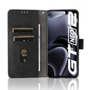 For OPPO Realme GT Neo2 Solid Color Skin Feel Magnetic Buckle Horizontal Flip Calf Texture PU Phone Case(Black)