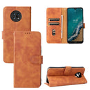 For Nokia G50 Solid Color Skin Feel Magnetic Buckle Horizontal Flip Calf Texture PU Phone Case(Brown)