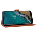 For Nokia G50 Solid Color Skin Feel Magnetic Buckle Horizontal Flip Calf Texture PU Phone Case(Brown)