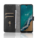 For Nokia G50 Solid Color Skin Feel Magnetic Buckle Horizontal Flip Calf Texture PU Phone Case(Black)