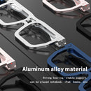 R-JUST BJ02-1 Foldable Round Glasses Shape Aluminum Alloy Laptop Stand(Silver)