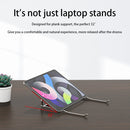 R-JUST BJ02-1 Foldable Round Glasses Shape Aluminum Alloy Laptop Stand(Silver)