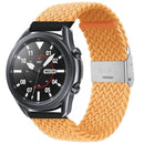 22mm Universal Metal Buckle Nylon Braided Watch Band(Gold)