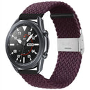 22mm Universal Metal Buckle Nylon Braided Watch Band(Dark Purple)