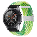 22mm Universal Metal Buckle Nylon Braided Watch Band(Turquoise)