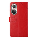 For Huawei P50 Pro Y Stitching Horizontal Flip Leather Phone Case with Holder & Card Slots & Wallet & Photo Frame(Red)