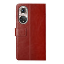 For Huawei P50 Pro Y Stitching Horizontal Flip Leather Phone Case with Holder & Card Slots & Wallet & Photo Frame(Brown)