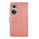 For Huawei P50 Pro Y Stitching Horizontal Flip Leather Phone Case with Holder & Card Slots & Wallet & Photo Frame(Rose Gold)