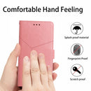 For Huawei P50 Pro Y Stitching Horizontal Flip Leather Phone Case with Holder & Card Slots & Wallet & Photo Frame(Rose Gold)