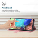 For Huawei P50 Pro Y Stitching Horizontal Flip Leather Phone Case with Holder & Card Slots & Wallet & Photo Frame(Rose Gold)