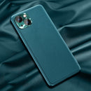 Silicone Pure Skin Leather Full Coverage Shockproof Phone Case For iPhone 13(Green)