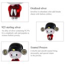S925 Sterling Silver God of Wealth Beads DIY Bracelet Necklace Accessories
