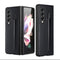 For Samsung Galaxy Z Fold3 5G GKK Foldable Litchi Texture PU + PC Phone Case with Pen Slot(Black)