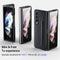 For Samsung Galaxy Z Fold3 5G GKK Foldable Litchi Texture PU + PC Phone Case with Pen Slot(Black)