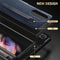 For Samsung Galaxy Z Fold3 5G GKK Foldable Litchi Texture PU + PC Phone Case with Pen Slot(Black)