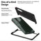 For Samsung Galaxy Z Fold3 5G GKK Foldable Litchi Texture PU + PC Phone Case with Pen Slot(Black)