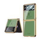 For Samsung Galaxy Z Flip3 5G GKK Elk Electroplating Glass Shell Film Integrated Phone Case(Green)